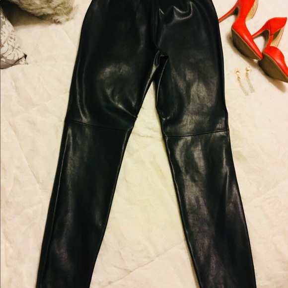 ZARA BASIC faux leather pants medium sz. - Picture 6 of 8